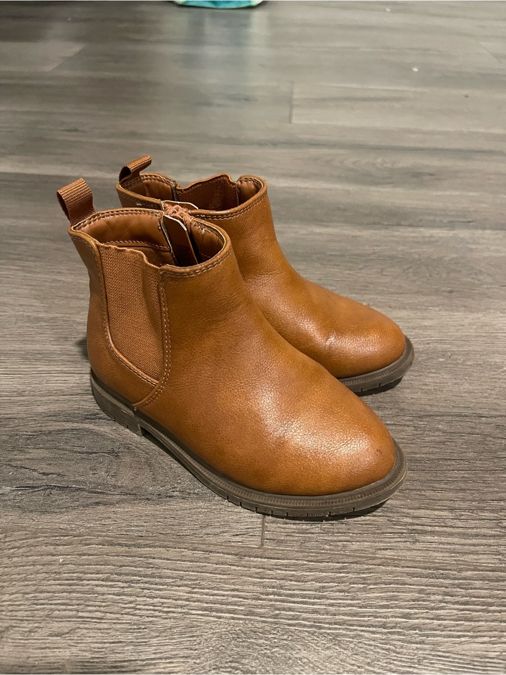 Cat & Jack Tan Chelsea Ankle Boots for Kids